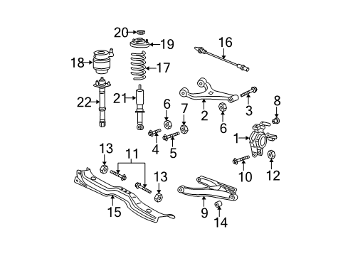 2005 Ford Expedition Rear Suspension Components, Lower Control Arm, Upper Control Arm, Ride Control, Stabilizer Bar Bushings Diagram for 6L1Z-5A838-A