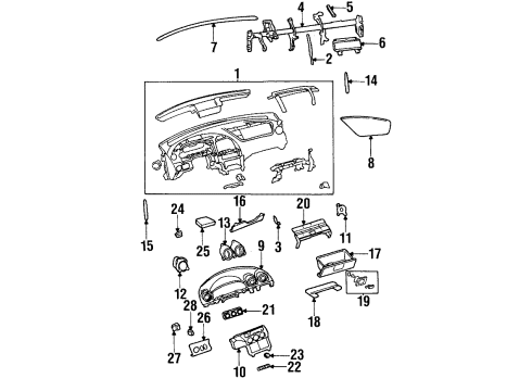 2001 Mercury Cougar Switches Horn Switch Diagram for F8RZ13A875AB