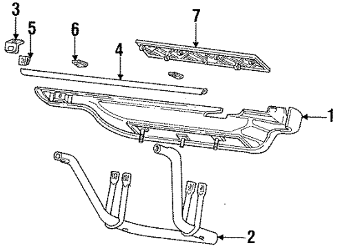 1993 Ford F-150 Exterior Trim - Cab Step Assembly Retainer Diagram for -N800538-S100