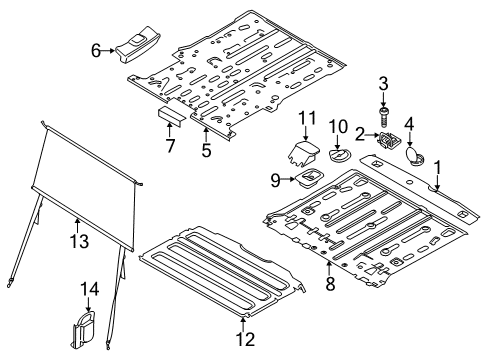 2016 Ford Transit Connect Interior Trim - Rear Body Package Tray Diagram for ET1Z-1745440-AA