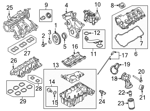 2012 Ford Taurus Filters Water Pipe Bolt Diagram for -W713197-S437