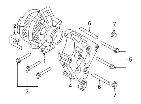2009 Ford F-250 Super Duty Alternator Alternator Diagram for 9C3Z-10346-A
