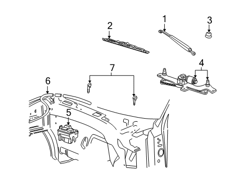 2002 Lincoln Blackwood Wiper & Washer Components Washer Reservoir Diagram for 2C6Z-17618-AA