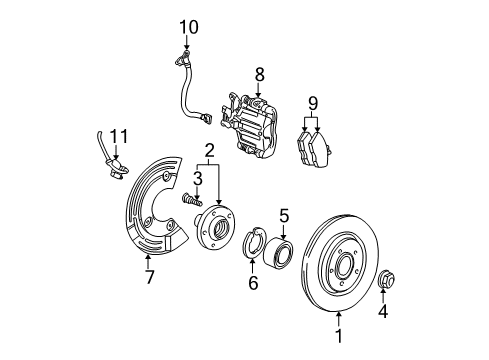 2002 Lincoln LS Anti-Lock Brakes ABS Pump Assembly Diagram for XW4Z-2C286-BA