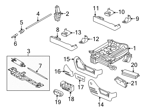 2010 Ford F-150 Tracks & Components Housing Diagram for 9L3Z-14A706-QA
