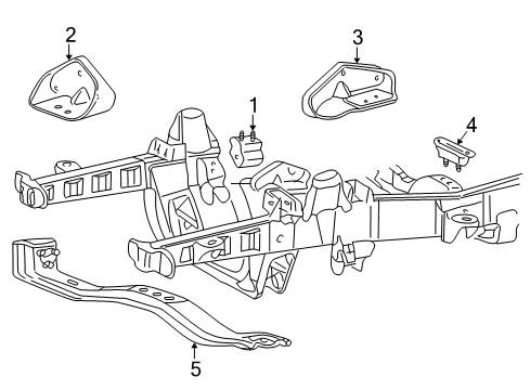 1998 Ford Explorer Engine & Trans Mounting Motor Mount Bracket Diagram for F87Z-6030-AC