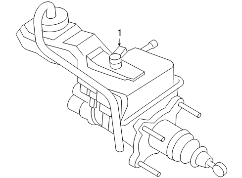 2007 Mercury Mariner Dash Panel Components Master Cylinder Diagram for 5M6Z-2140-B