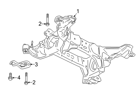 2020 Lincoln Continental Suspension Mounting - Rear Front Bracket Diagram for G3GZ-5077-B
