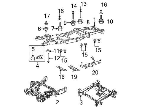 2006 Ford F-150 Frame & Components Lower Insulator Nut Diagram for -N621946-S441