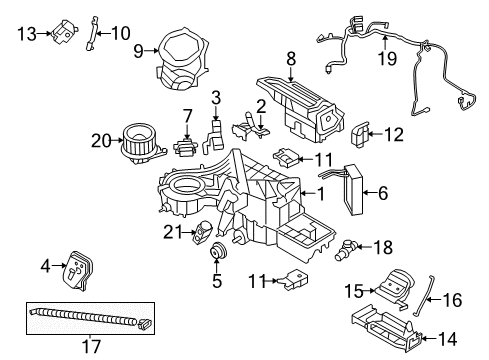 2013 Ford F-150 Blower Motor & Fan Control Module Diagram for BL3Z-19E624-A