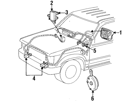 1995 Ford Ranger Air Bag Components Clock Spring Diagram for F67Z-14A664-FA