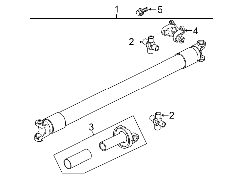 2008 Ford F-150 Drive Shaft - Rear Drive Shaft Diagram for 5L3Z-4602-EA