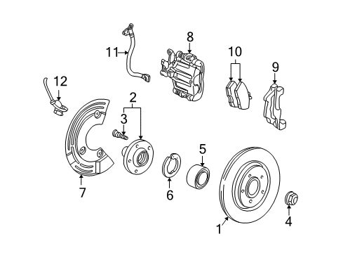2003 Ford Thunderbird Anti-Lock Brakes ABS Pump Assembly Diagram for 6W4Z-2C286-AA