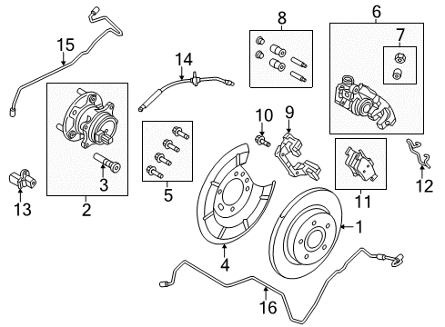 2016 Ford C-Max Anti-Lock Brakes Brake Tube Diagram for FV6Z-2C008-B