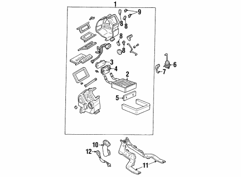 1999 Ford Escort Heater Core & Control Valve Heater Assembly Diagram for YS4Z-18478-CA