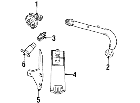 1994 Ford Taurus Emission Components EGR Valve Diagram for F3DZ-9D475-AFFV