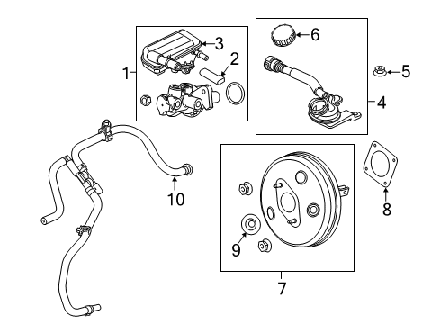 2016 Ford Fiesta Hydraulic System Master Cylinder Diagram for AE8Z-2140-G