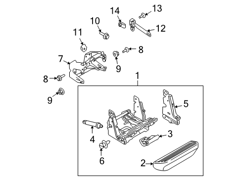 2009 Ford F-150 Running Board Mount Diagram for 9L3Z-16A417-A