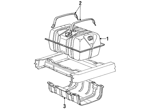 1992 Ford Bronco Fuel System Components Fuel Pump Diagram for F6TZ-9A407-DB