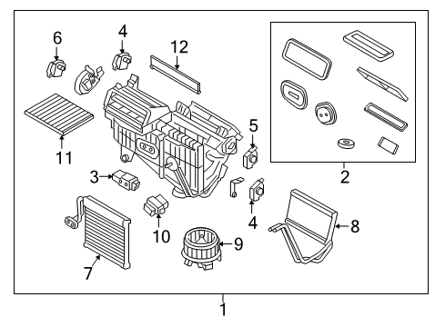 2017 Lincoln Continental Air Conditioner Seal Kit Diagram for G3GZ-19W700-B