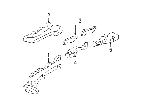 2007 Mercury Mountaineer Exhaust Manifold Manifold Gasket Diagram for 3L3Z-9448-A