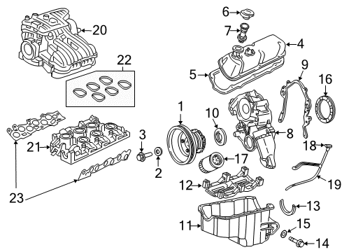2005 Ford F-150 Intake Manifold Intake Manifold Diagram for 5L3Z-9424-BB