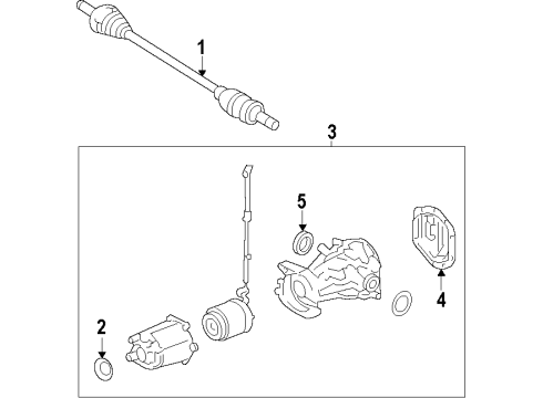 2008 Ford Escape Rear Axle, Differential, Drive Axles, Propeller Shaft Drive Shaft Assembly Diagram for 7M6Z-4R602-A