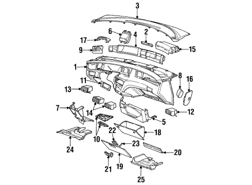 1993 Lincoln Mark VIII Trunk Latch Diagram for F6LZ-6343200-AA