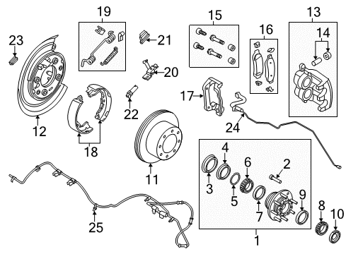2016 Ford F-350 Super Duty Rear Brakes Rotor Diagram for HC3Z-2C026-A