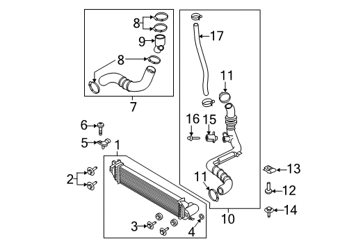2019 Lincoln MKZ Intercooler Outlet Tube Diagram for HG9Z-6C646-A