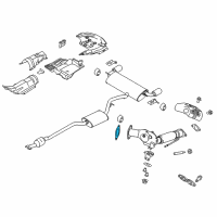 OEM Ford Explorer Converter & Pipe Gasket Diagram - EJ7Z-6L612-A