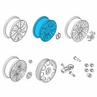 OEM Lincoln Wheel, Alloy Diagram - HP5Z-1007-B