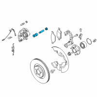 OEM Ford Focus Caliper Mount Kit Diagram - CV6Z-2C150-A