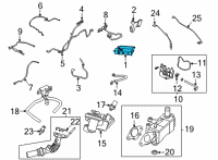 OEM Ford Escape CANNISTER - FUEL VAPOUR STORE Diagram - LX6Z-9D653-W