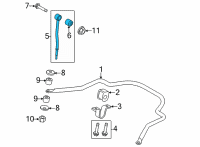 OEM Ford E-150 Stabilizer Link Diagram - EOTZ-5K484-A