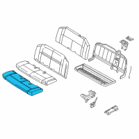 OEM Ford E-350 Super Duty Seat Cushion Pad Diagram - 8C2Z-1663840-B