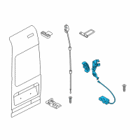 OEM Ford Transit Connect Lower Latch Diagram - 9T1Z-61431A03-D
