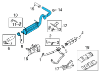 OEM Ford Muffler & Pipe Diagram - 9C2Z-5230-E