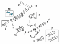 OEM Ford E-350 Super Duty Muffler & Pipe Support Bracket Diagram - 6C2Z-5A242-CA