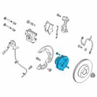 OEM Lincoln Continental Front Hub Diagram - K2GZ-1104-A