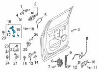 OEM Ford F-150 Upper Hinge Diagram - FL3Z-1626801-A