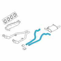 OEM Ford Mustang Exhaust Pipe Diagram - 7R3Z-5A212-A