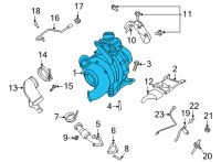 OEM Ford F-250 Super Duty Turbocharger Diagram - LC3Z-6K682-A