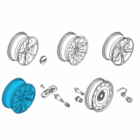 OEM Ford Explorer Wheel, Alloy Diagram - FB5Z-1007-A