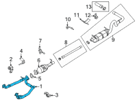 OEM Ford E-350 Super Duty Exhaust Pipe Diagram - LC2Z-5246-A