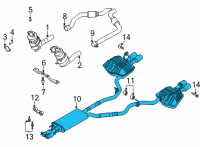 OEM Lincoln Muffler & Pipe Assembly Diagram - L1MZ-5230-H