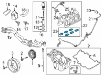 OEM Ford Bronco Manifold Gasket Diagram - JT4Z-9H486-A