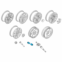 OEM Lincoln MKX Wheel Lock Kit Diagram - GR3Z-1A043-A