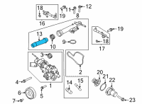 OEM Ford Bronco CONNECTION - WATER OUTLET Diagram - ML3Z-8592-B