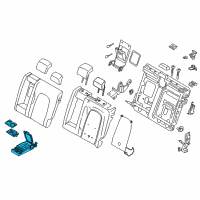 OEM Lincoln MKZ Armrest Assembly Diagram - HP5Z-5467112-HA